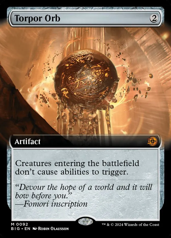 2024 The Big Score Torpor Orb #92 mythic card image