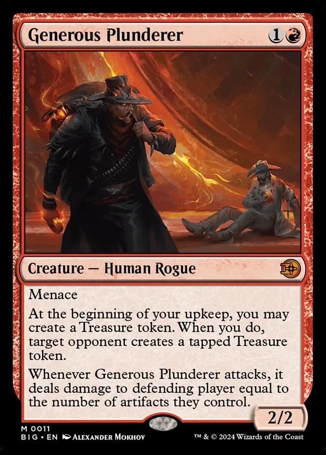 2024 The Big Score Generous Plunderer mythic #11 mythic card image