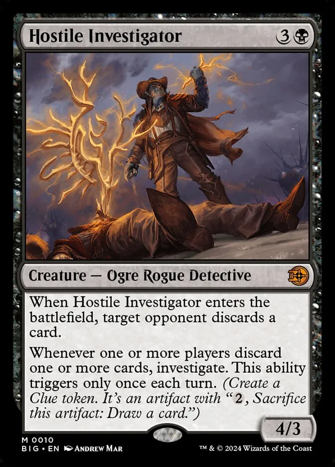 2024 The Big Score Hostile Investigator mythic #10 mythic card image