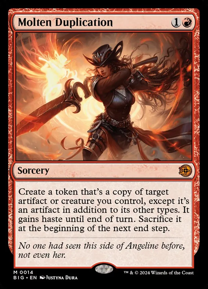 2024 The Big Score Molten Duplication mythic #14 mythic card image