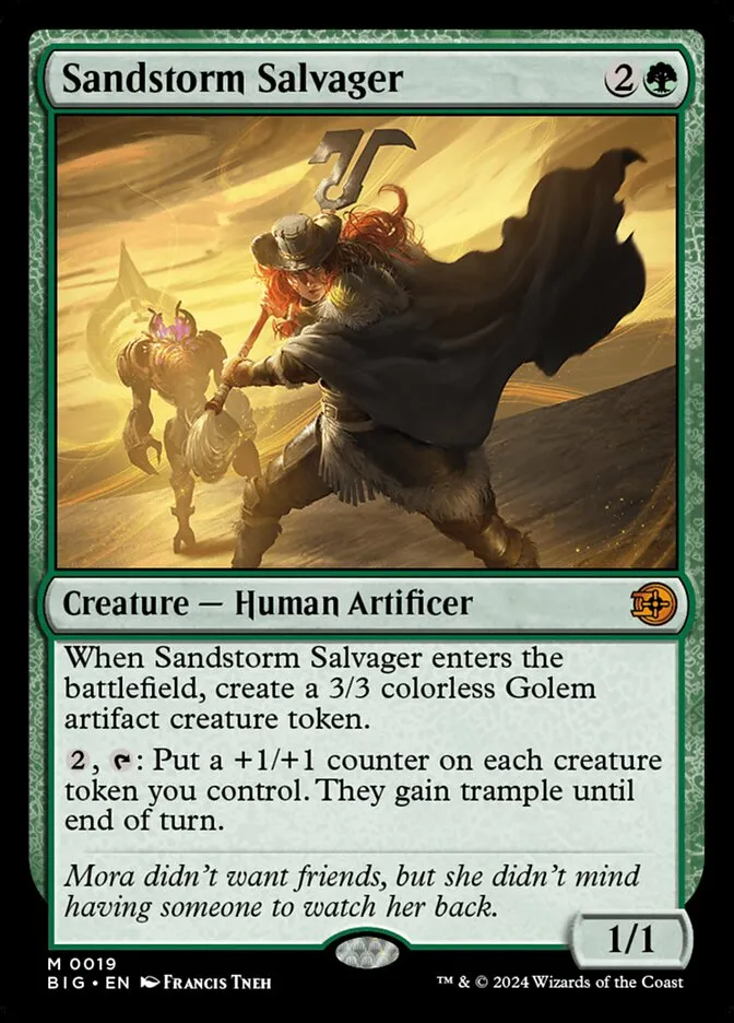 2024 The Big Score Sandstorm Salvager mythic #19 mythic card image