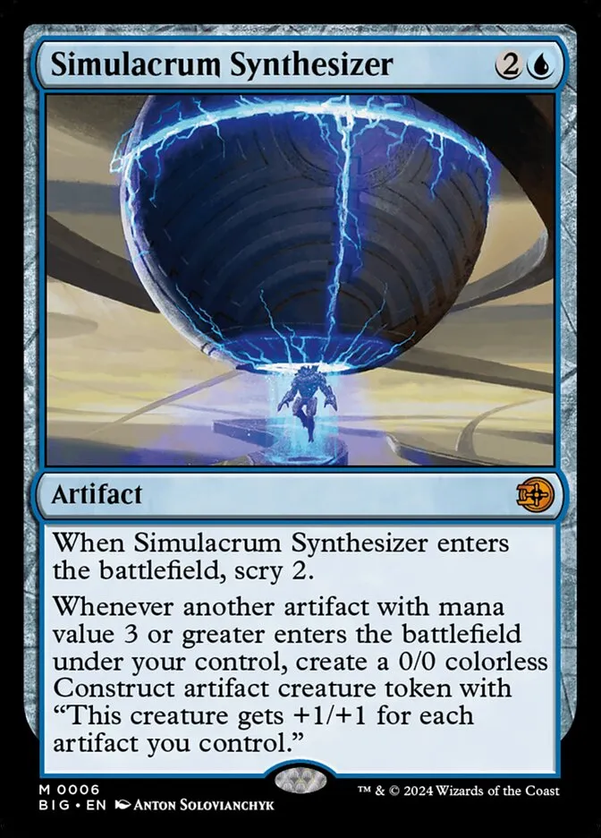 2024 The Big Score Simulacrum Synthesizer mythic #6 mythic card image