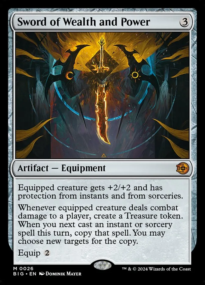 2024 The Big Score Sword of Wealth and Power mythic #26 mythic card image