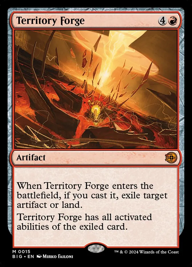 2024 The Big Score Territory Forge mythic #15 mythic card image