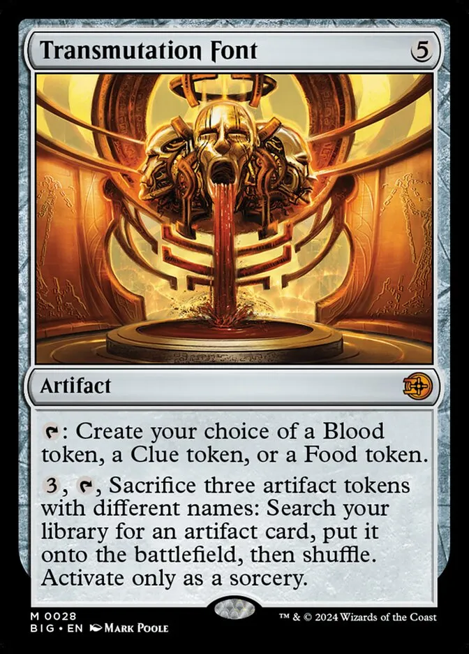2024 The Big Score Transmutation Font mythic #28 mythic card image