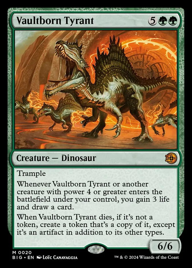 2024 The Big Score Vaultborn Tyrant mythic #20 mythic card image