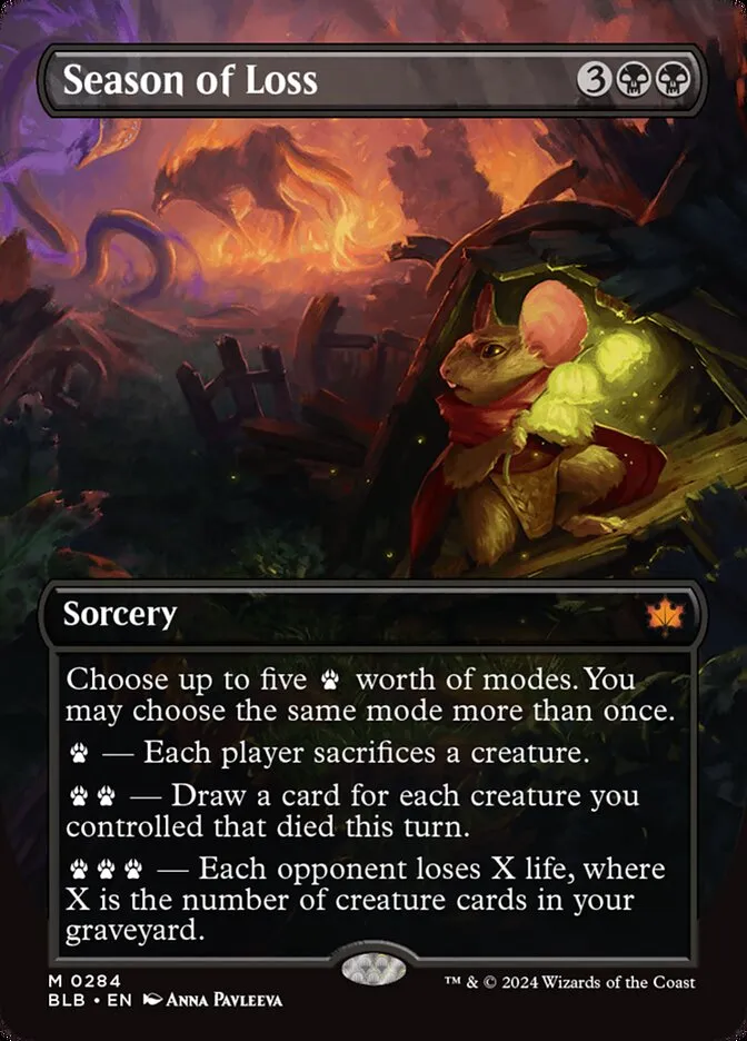 2024 Bloomburrow Season of Loss mythic #284 mythic card image