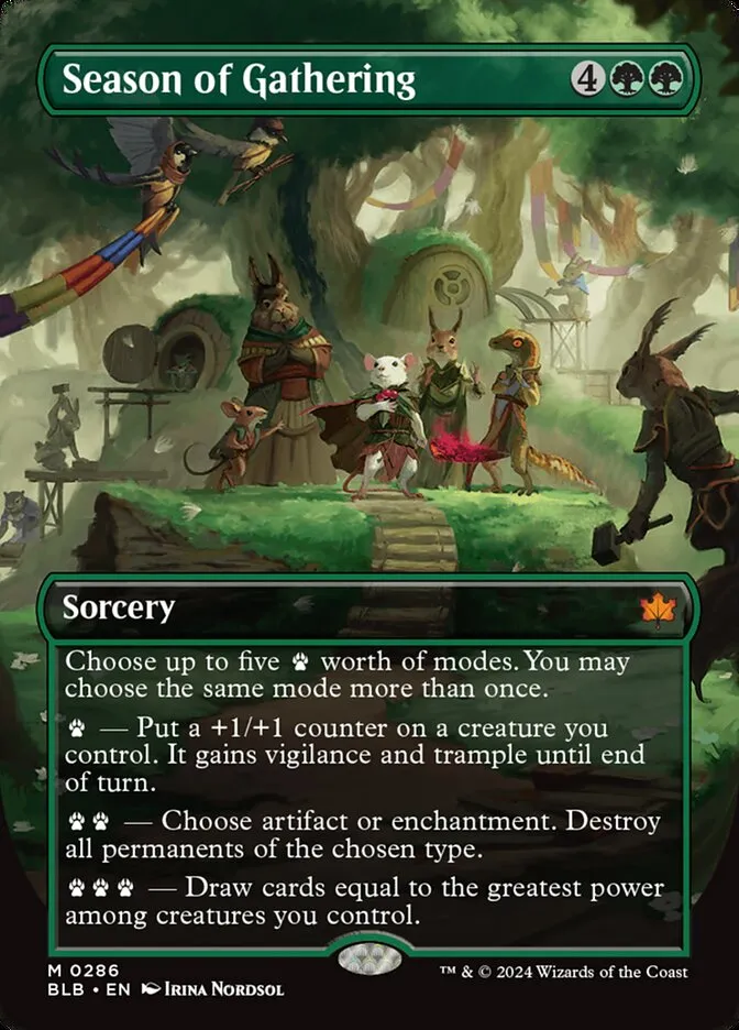 2024 Bloomburrow Season of Gathering mythic #286 mythic card image