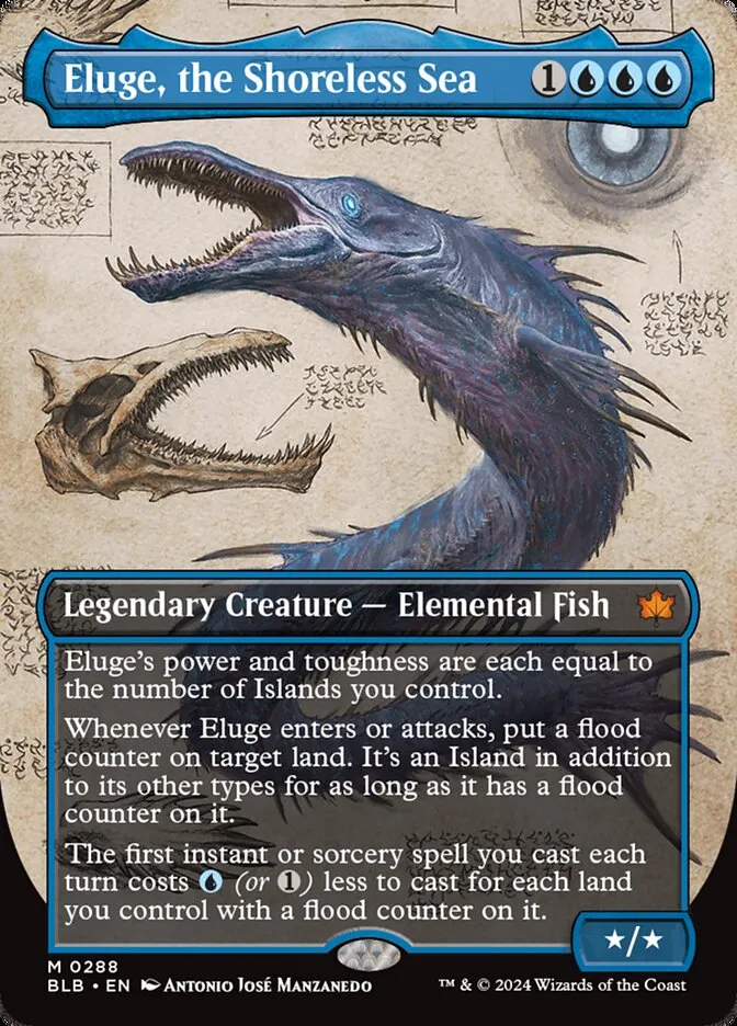 2024 Bloomburrow Eluge, the Shoreless Sea mythic #288 mythic card image