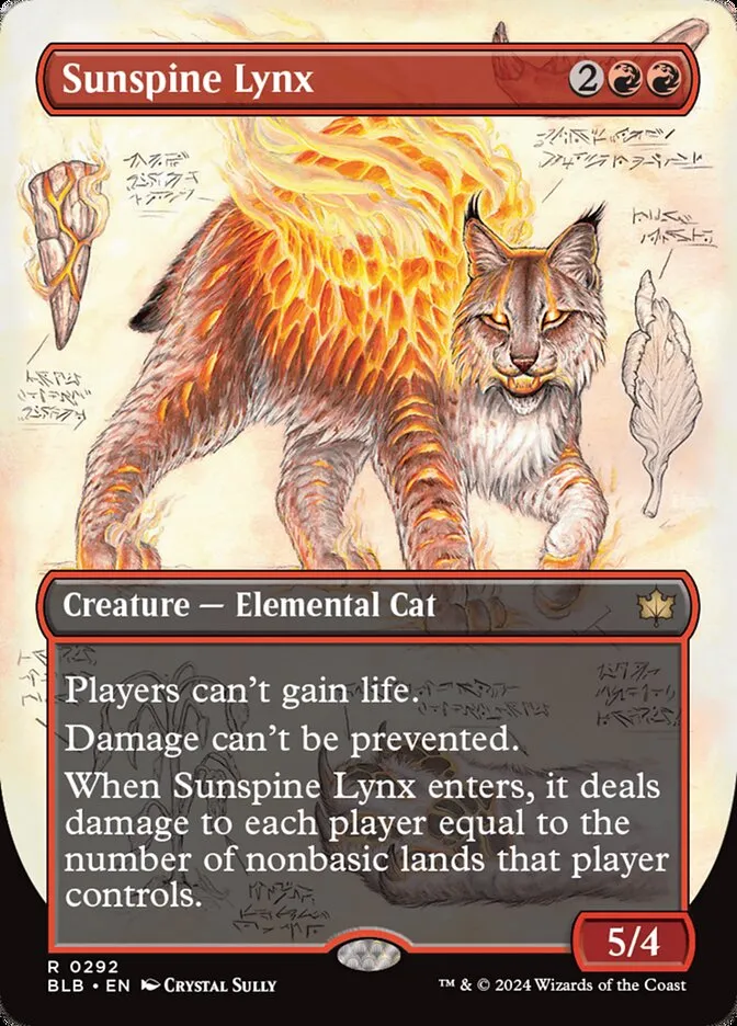 2024 Bloomburrow Sunspine Lynx #292 rare card image