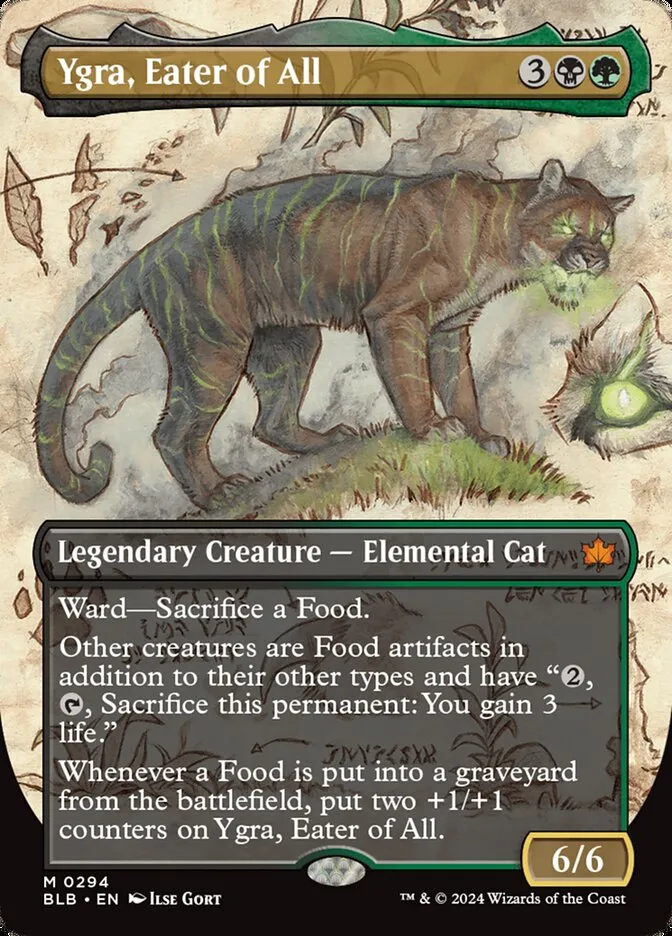 2024 Bloomburrow Ygra, Eater of All mythic #294 mythic card image