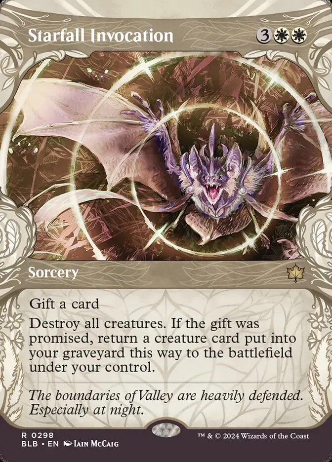 2024 Bloomburrow Starfall Invocation rare #298 rare card image
