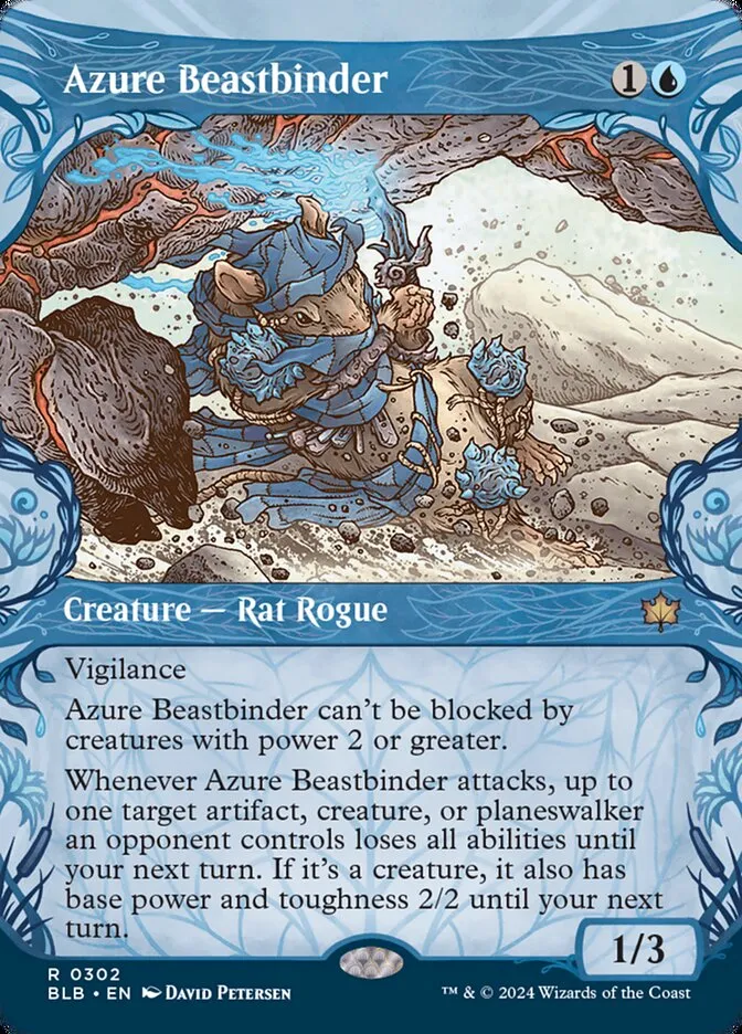 2024 Bloomburrow Azure Beastbinder #302 rare card image