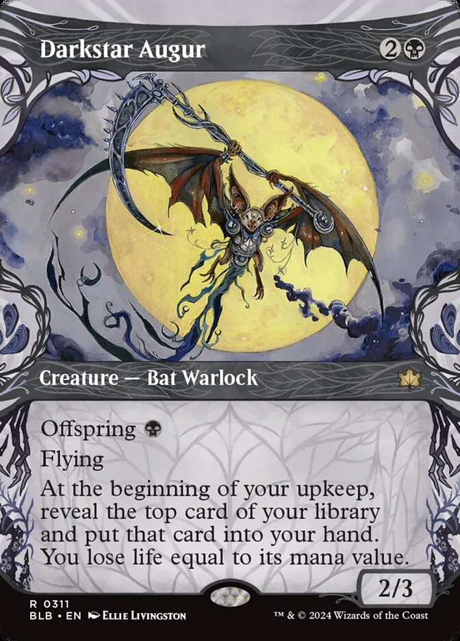 2024 Bloomburrow Darkstar Augur rare #311 rare card image