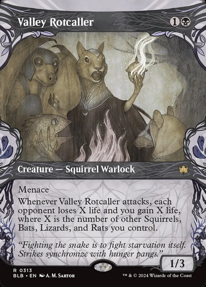 2024 Bloomburrow Valley Rotcaller rare #313 rare card image