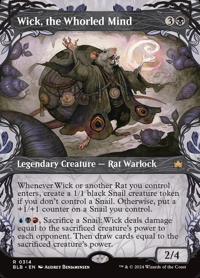 2024 Bloomburrow Wick, the Whorled Mind #314 rare card image