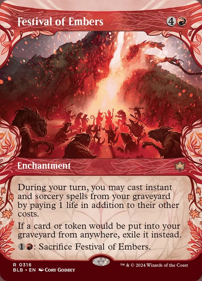 2024 Bloomburrow Festival of Embers #316 rare card image