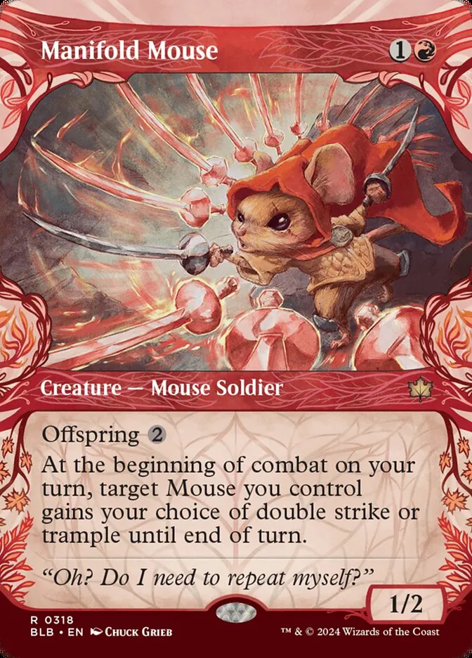 2024 Bloomburrow Manifold Mouse rare #318 rare card image