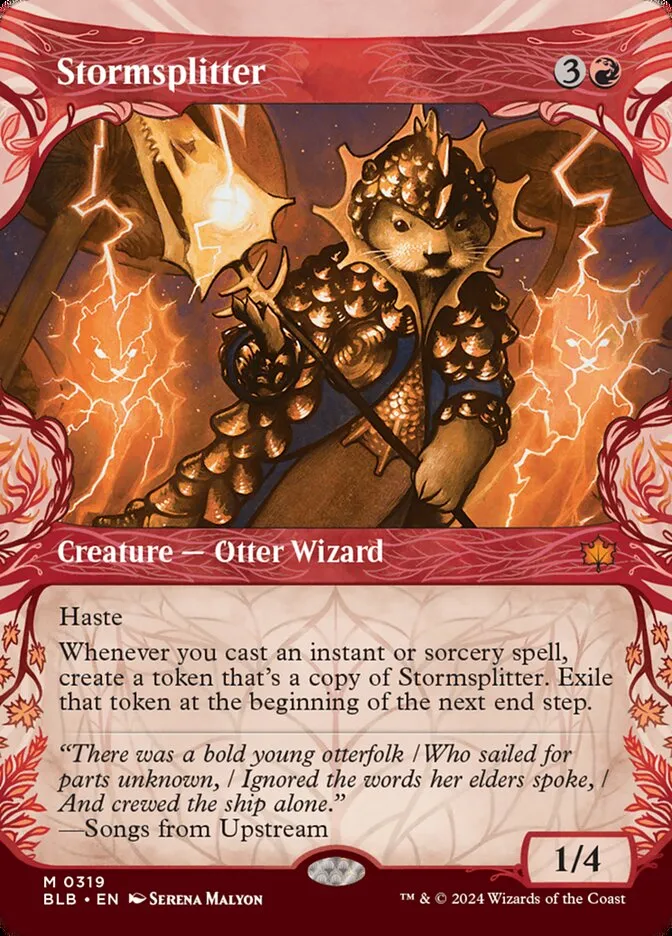 2024 Bloomburrow Stormsplitter mythic #319 mythic card image