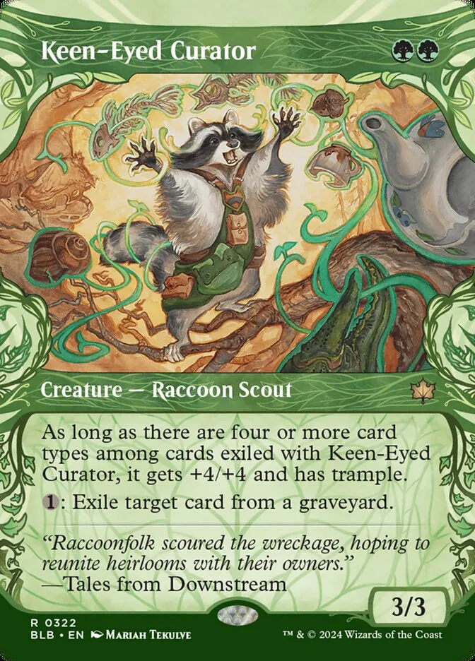 2024 Bloomburrow Keen-Eyed Curator rare #322 rare card image