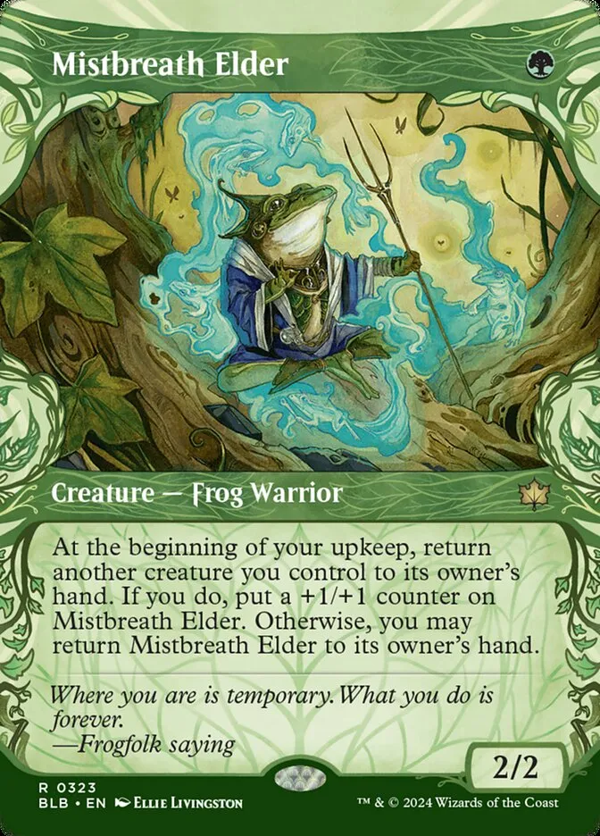 2024 Bloomburrow Mistbreath Elder #323 rare card image