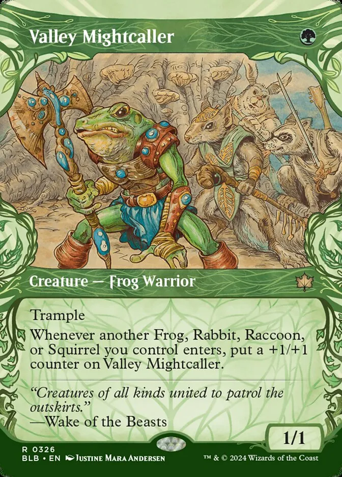 2024 Bloomburrow Valley Mightcaller #326 rare card image