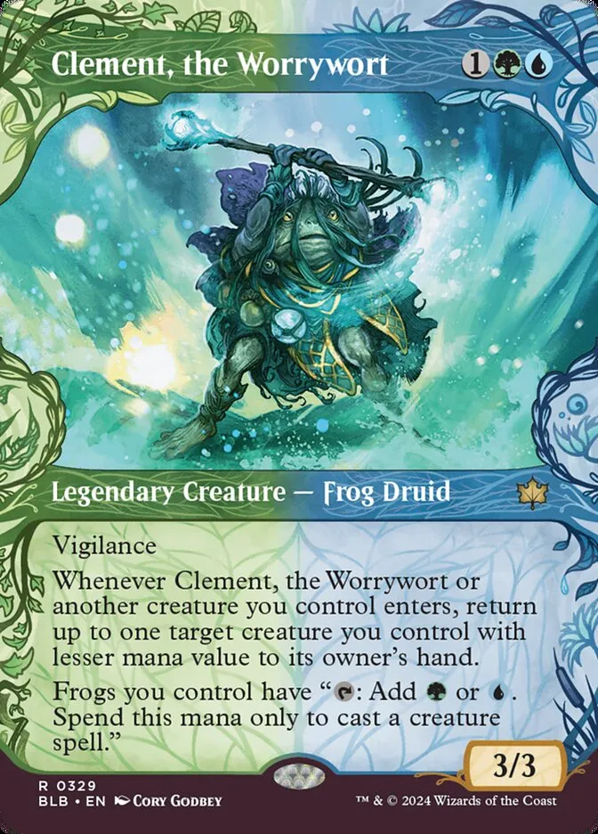 2024 Bloomburrow Clement, the Worrywort #329 rare card image