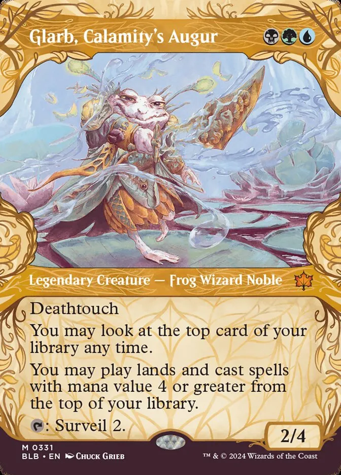 2024 Bloomburrow Glarb, Calamity's Augur mythic #331 mythic card image