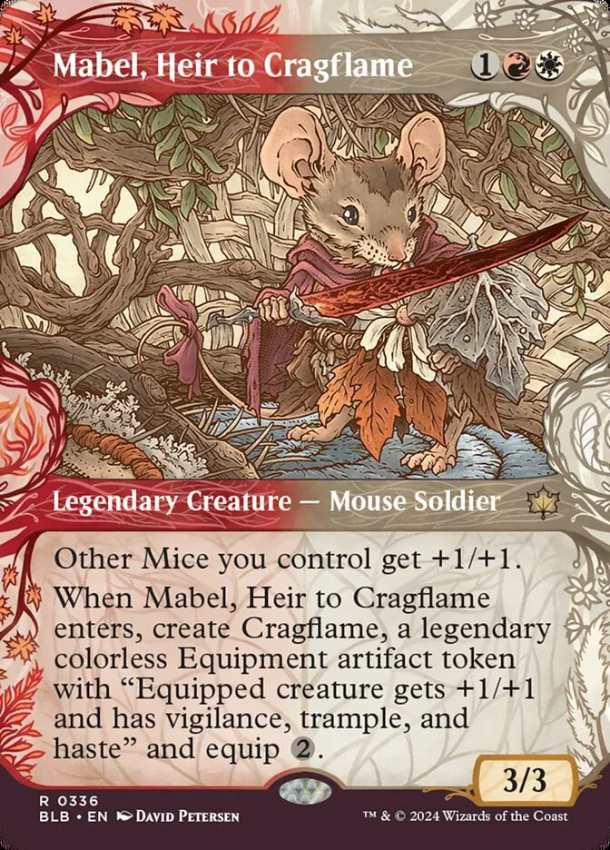 2024 Bloomburrow Mabel, Heir to Cragflame #336 rare card image