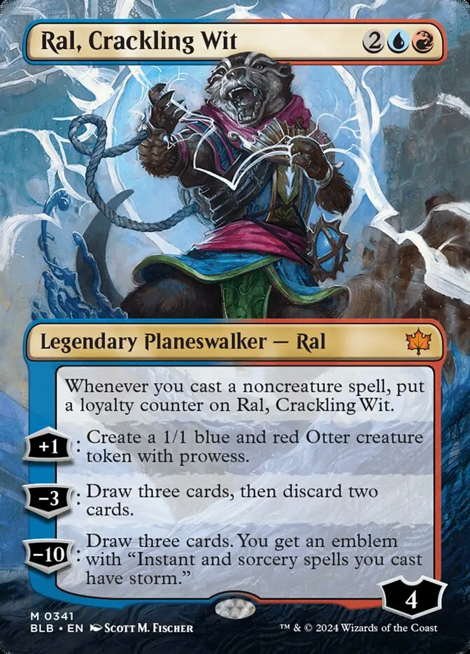 2024 Bloomburrow Ral, Crackling Wit #341 mythic card image