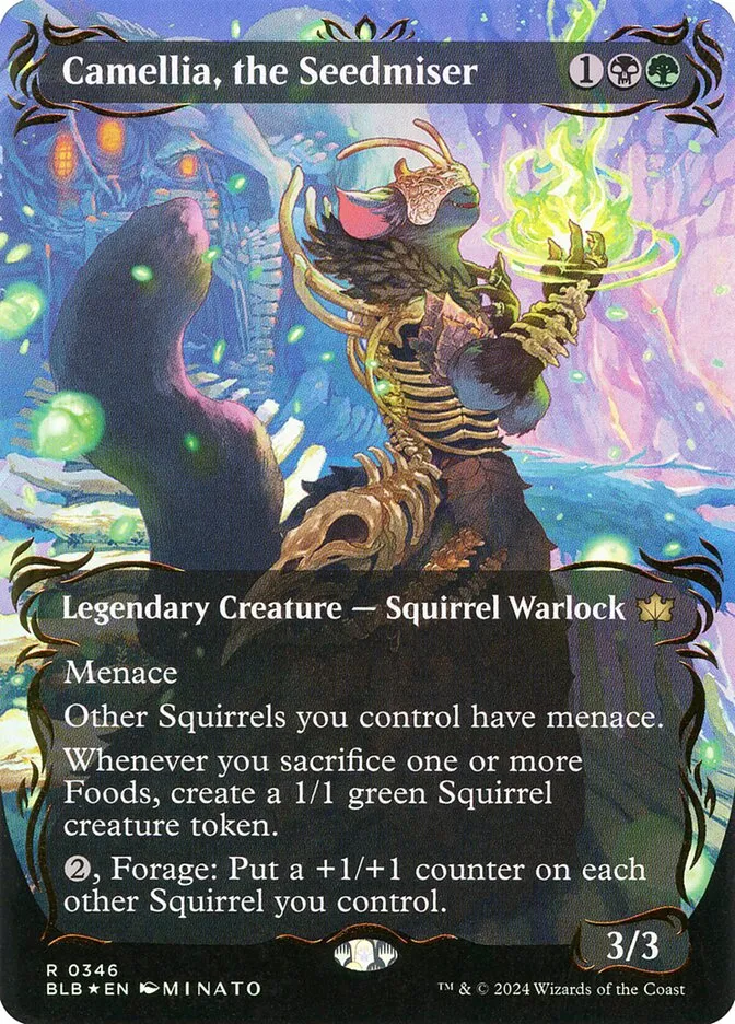 2024 Bloomburrow Camellia, the Seedmiser #346 rare card image