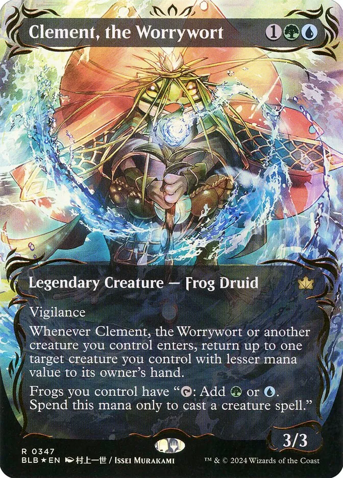 2024 Bloomburrow Clement, the Worrywort #347 rare card image