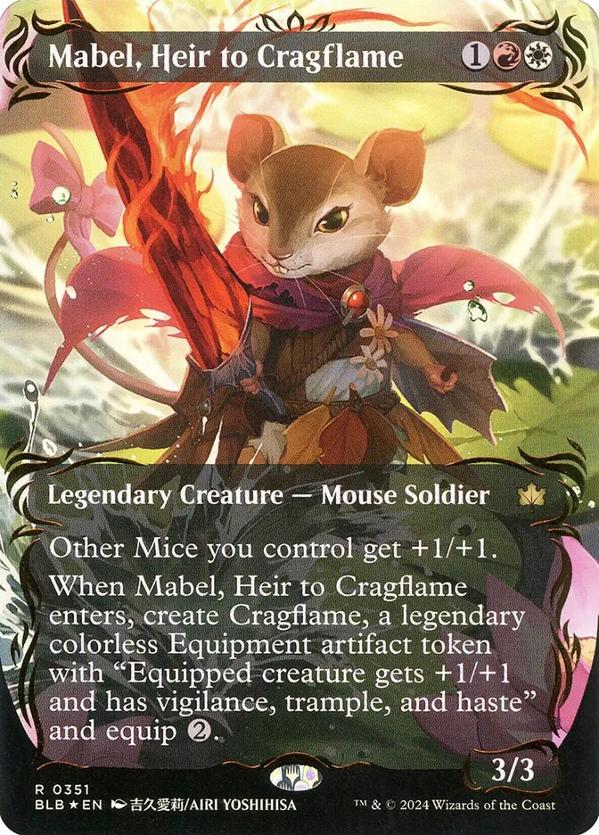2024 Bloomburrow Mabel, Heir to Cragflame rare #351 rare card image