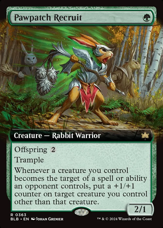 2024 Bloomburrow Pawpatch Recruit #363 rare card image
