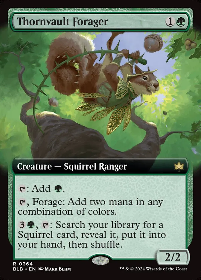 2024 Bloomburrow Thornvault Forager #364 rare card image