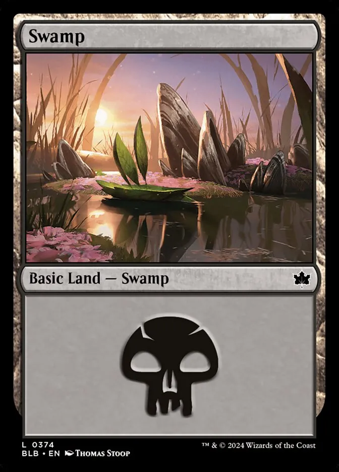 2024 Bloomburrow Swamp common #374 common card image
