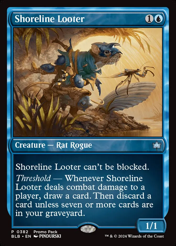 2024 Bloomburrow Shoreline Looter #382 uncommon card image