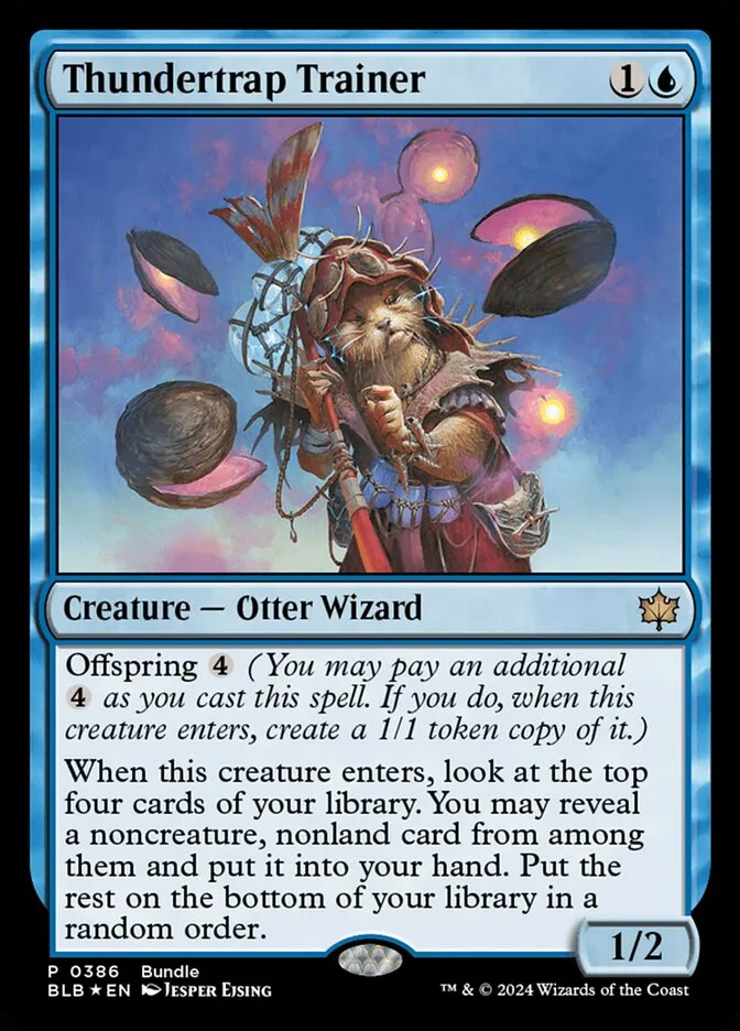 2024 Bloomburrow Thundertrap Trainer #386 rare card image