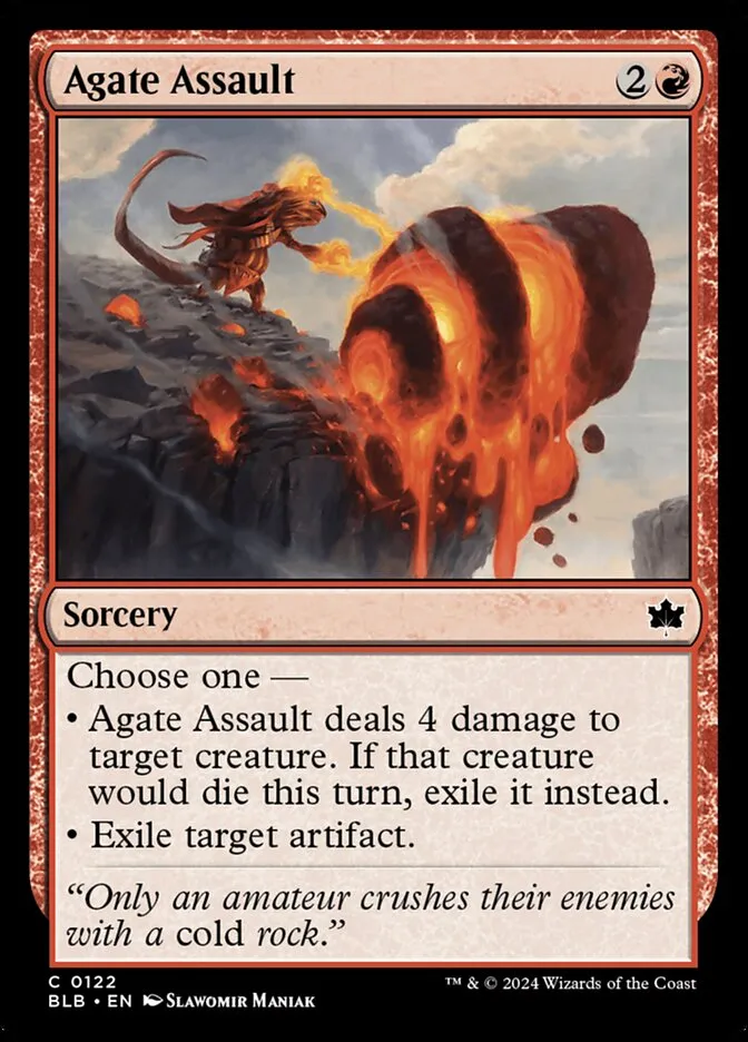 2024 Bloomburrow Agate Assault common #122 common card image