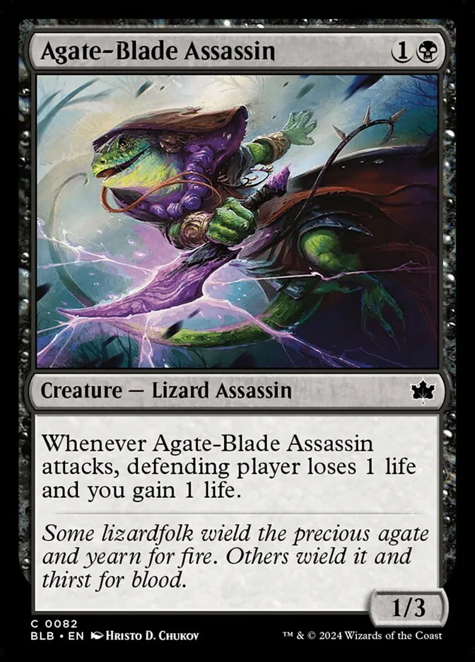 2024 Bloomburrow Agate-Blade Assassin common #82 common card image