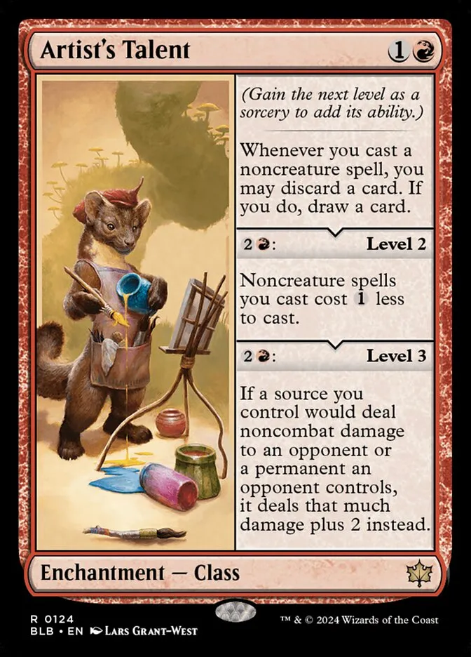 2024 Bloomburrow Artist's Talent #124 rare card image