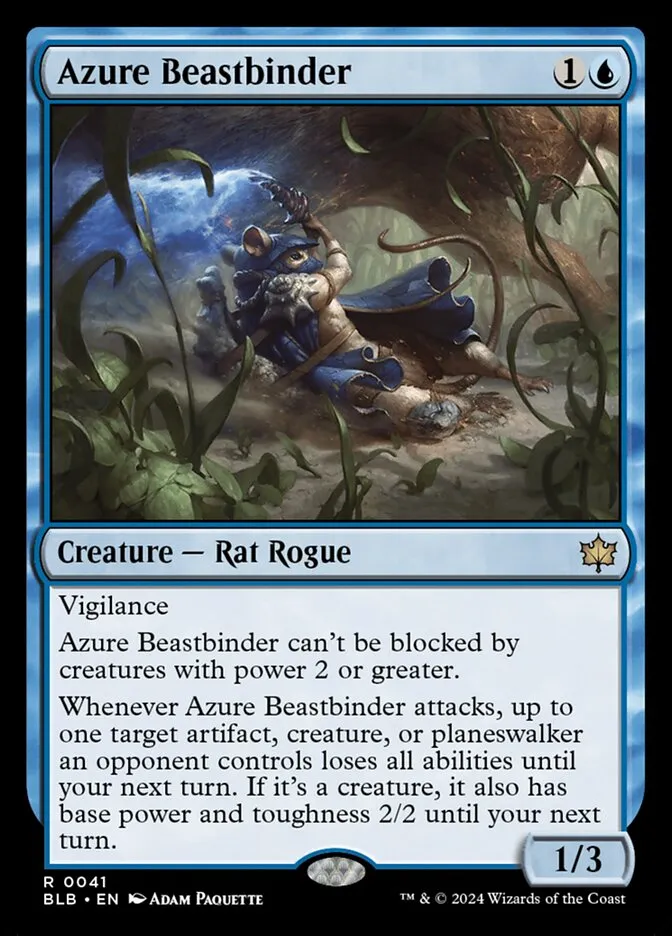 2024 Bloomburrow Azure Beastbinder [Foil] rare #41 rare card image