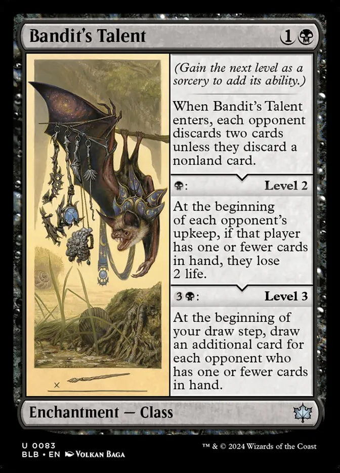 2024 Bloomburrow Bandit's Talent #83 uncommon card image