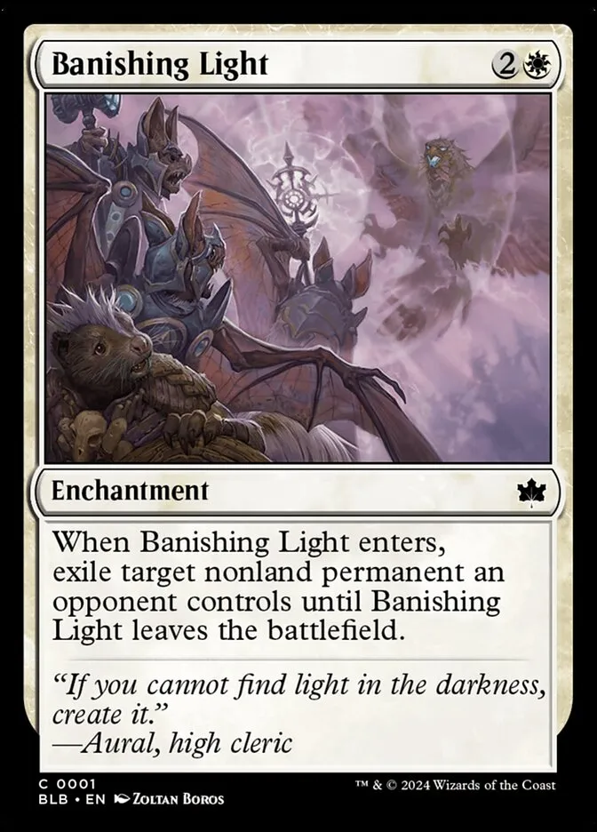 2024 Bloomburrow Banishing Light common #1 common card image