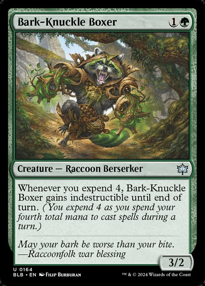 2024 Bloomburrow Bark-Knuckle Boxer #164 uncommon card image