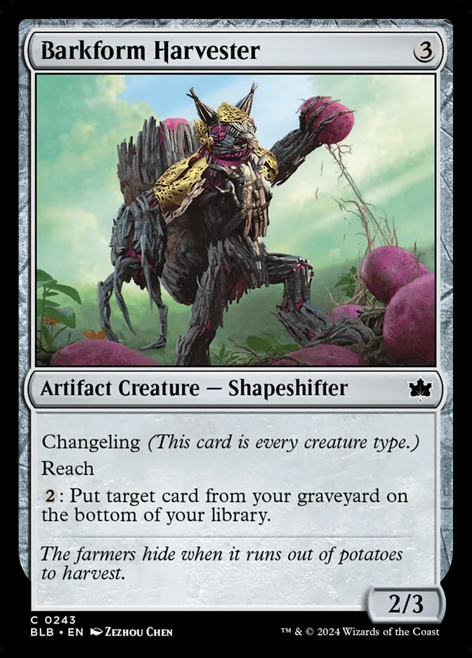 2024 Bloomburrow Barkform Harvester common #243 common card image
