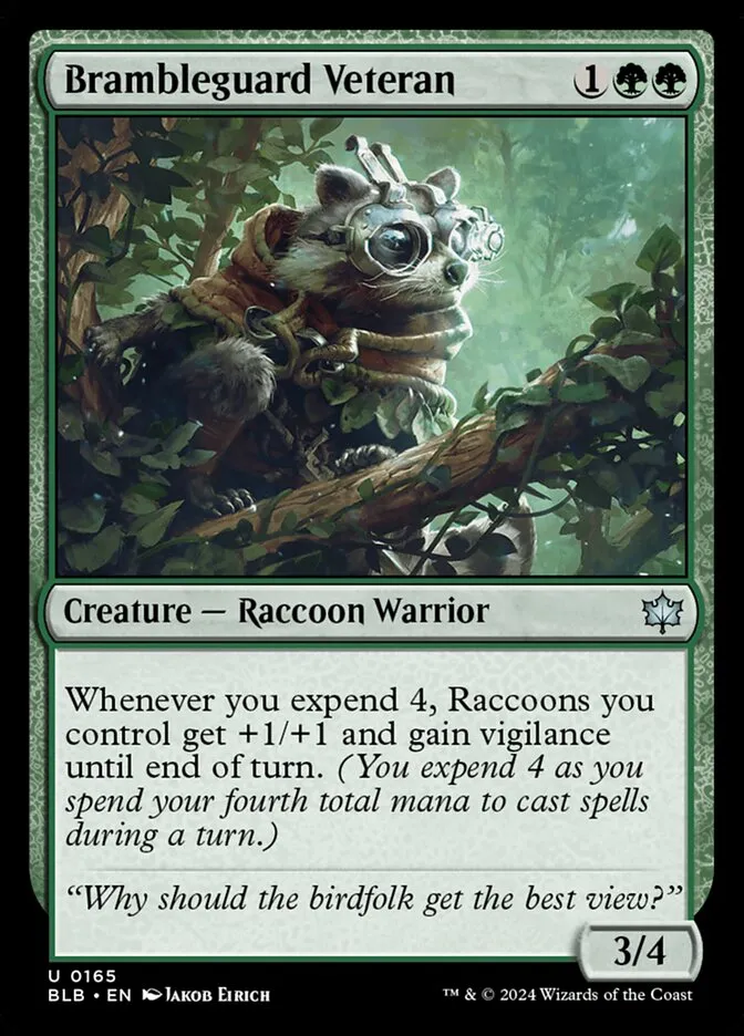 2024 Bloomburrow Brambleguard Veteran #165 uncommon card image