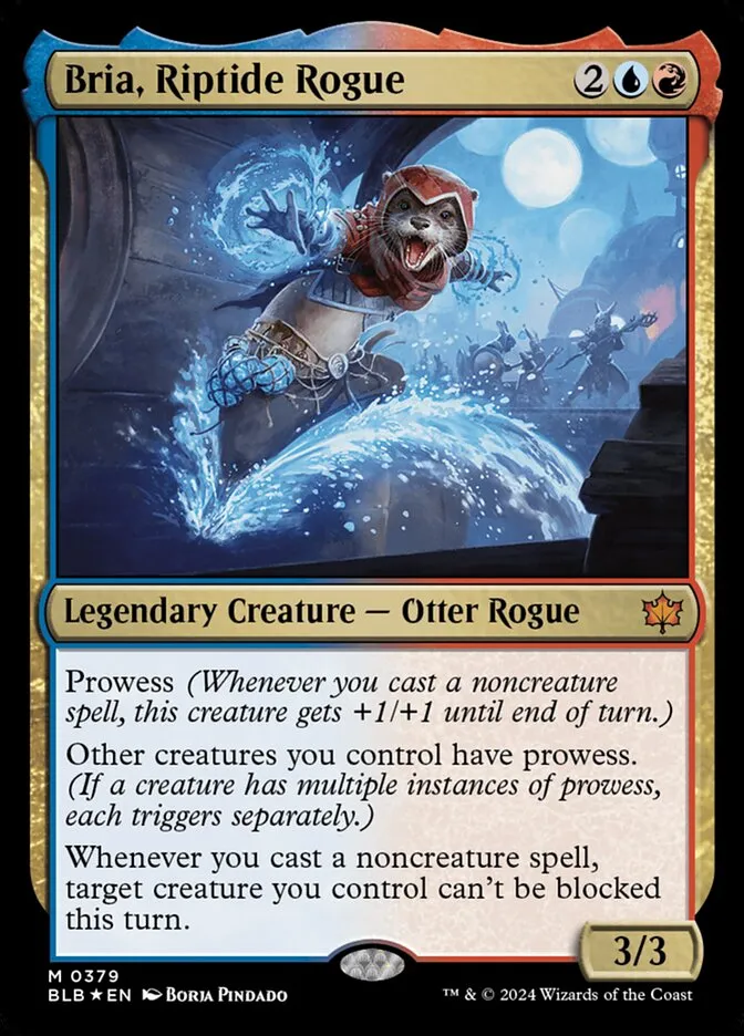 2024 Bloomburrow Bria, Riptide Rogue #379 mythic card image