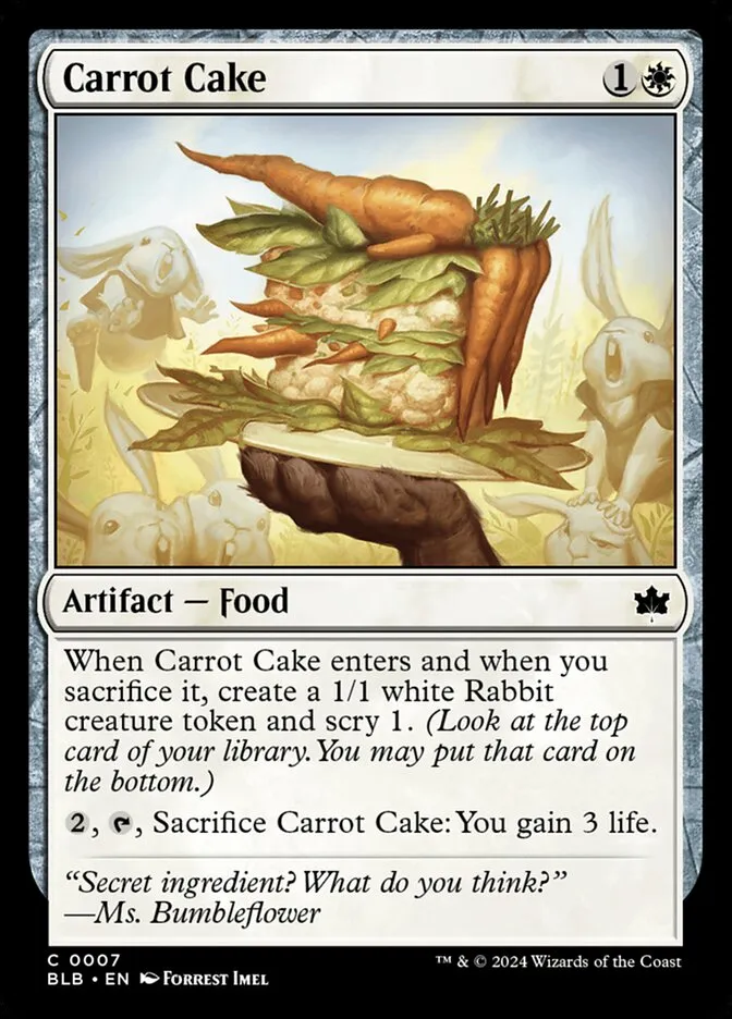 2024 Bloomburrow Carrot Cake common #7 common card image