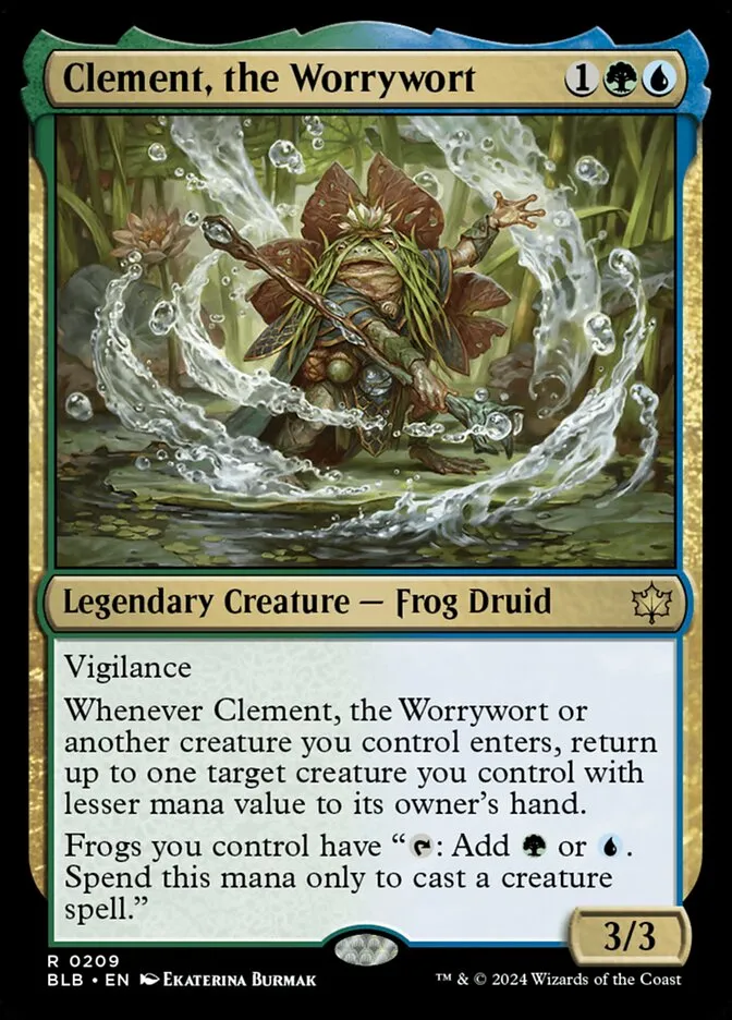 2024 Bloomburrow Clement, the Worrywort #209 rare card image